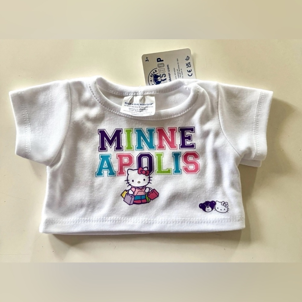 Hello kitty build a bear Minneapolis exclusive Bab Sanrio new shirt